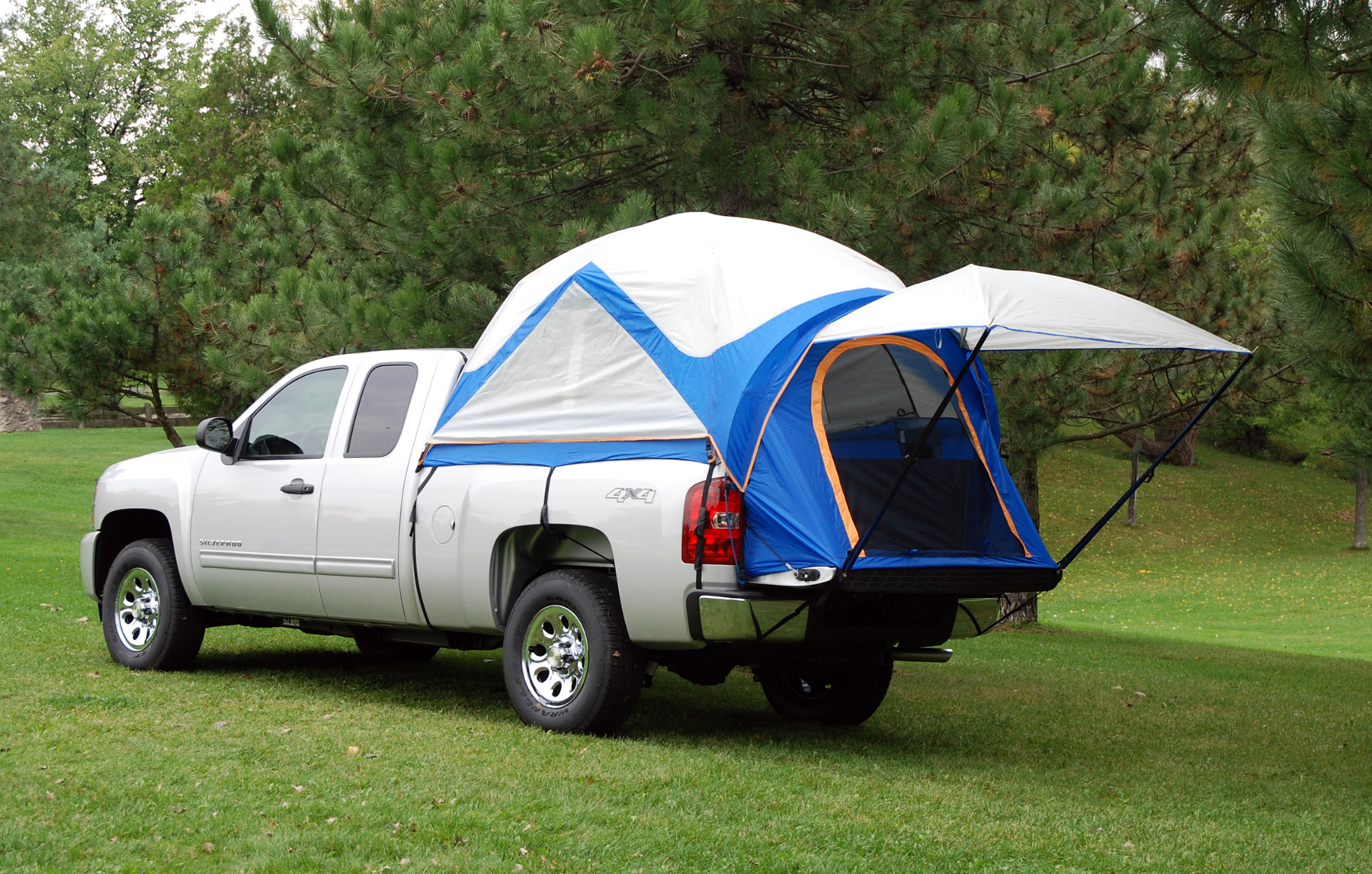 雨よけ付きピックアップトラックテント 防水トランクテント 5.5フィート~6フィートのトラック用、ポータブルトラックテールゲートベッドテント